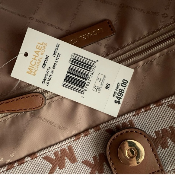 Michael Kors Vincent Large Logo Jacquard Tote Bag with Card Case NWT - Picture 2 of 10